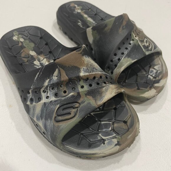 SKECHERS CAMOUFLAGE SLIDES KIDS SZ 12 RANGER CAMO SLIDE ON VERSATILE COMFORT - Picture 14 of 14